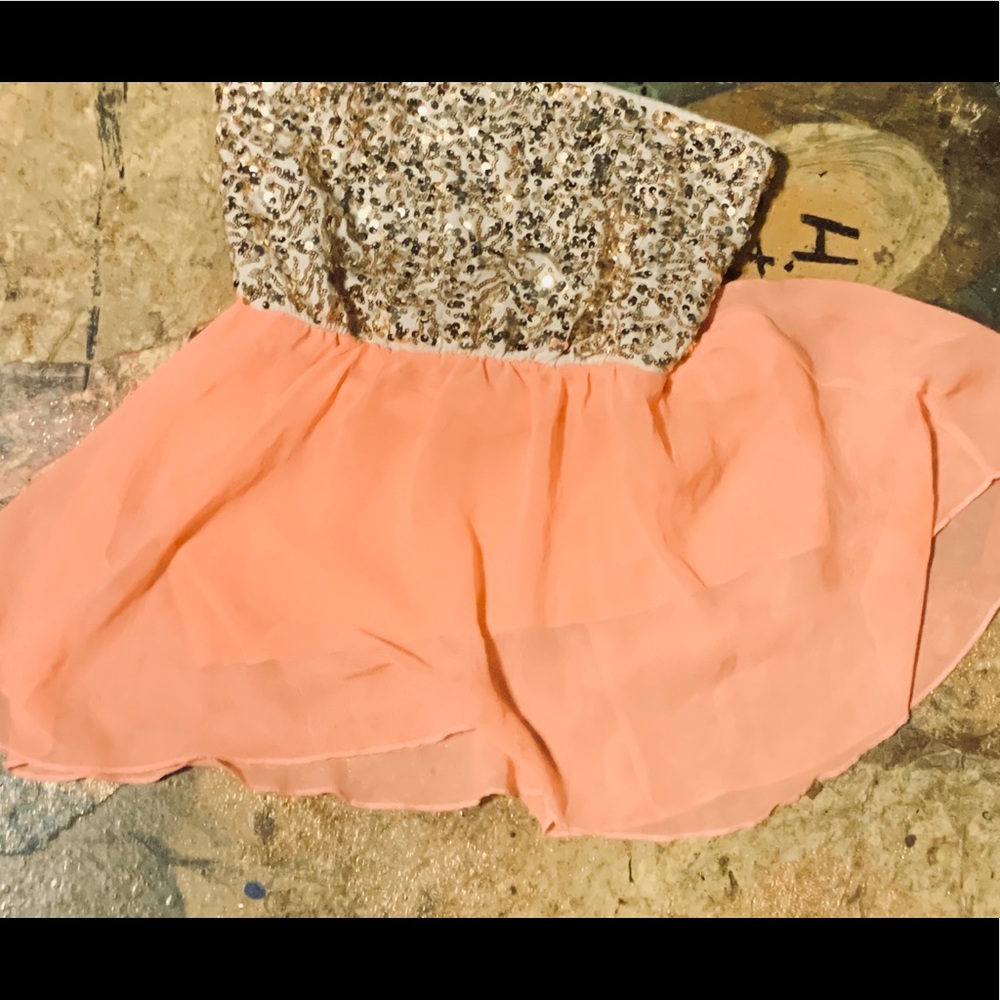 Strapless sequin top